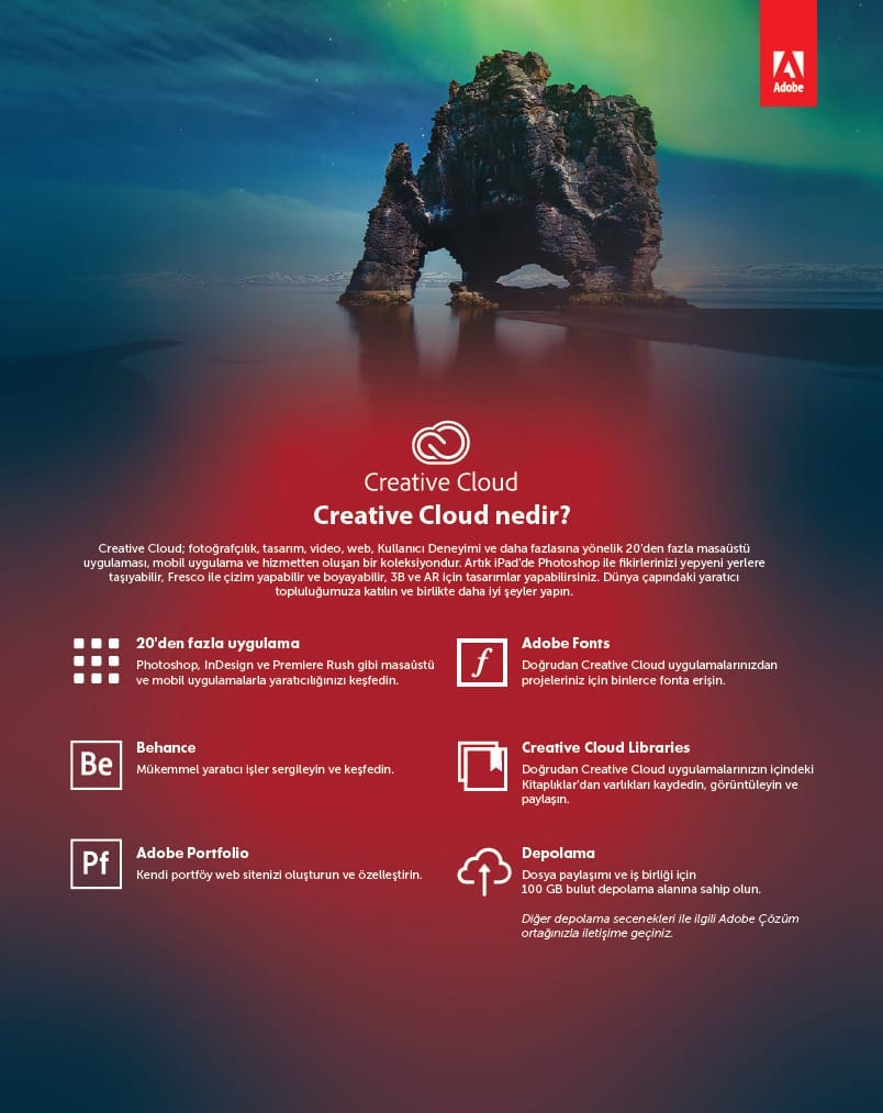Adobe Creative Cloud 1 yıllık